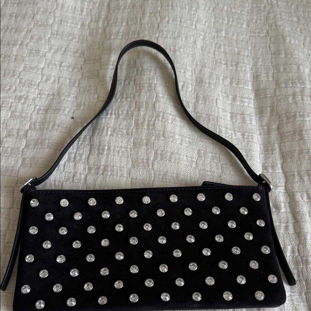 Madewell Slouch Mini Shoulder Bag with Gems in Black